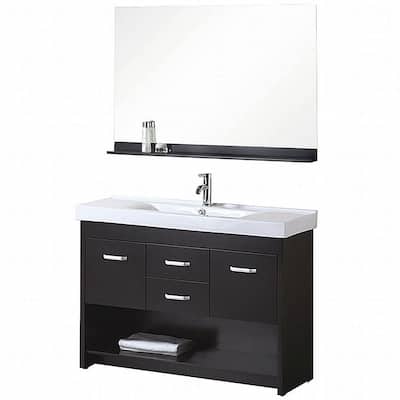 Design Element Solid Wood Contemporary Single Bathroom Vanity Set (48 inch)