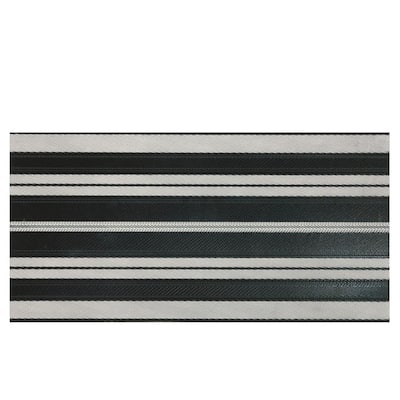 Daltile Colorbody Porcelain Identity White/Black 12 in. x 24 in. Floor Accent MY501224DECO1P
