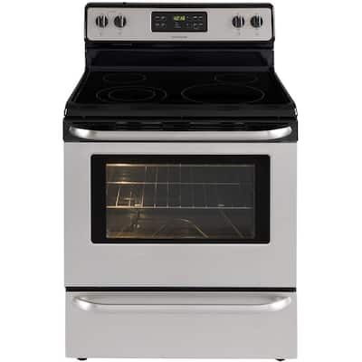 Frigidaire 30 in. 5.3 cu. ft. Electric Range with Self-Cleaning Oven in Stainless Steel FFEF3048LS
