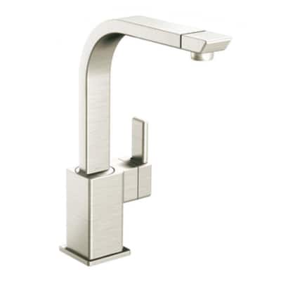 MOEN Kitchen Faucets. 90 Degree 1-Handle High Arc Kitchen Faucet in Classic Stainless
