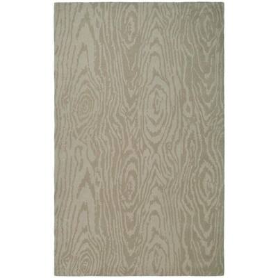 Layered Faux Bois Potter's Clay 8 Ft. x 10 Ft. Wool Area Rug