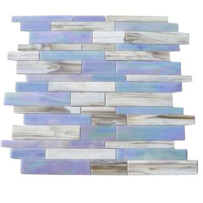 Splashback Glass Tile Matchstix Fate 10 in. x 11 in. Glass Floor and Wall Tile MATCHSTIX FATE GLASS TILE