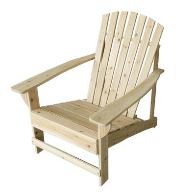 Unfinished Wood Patio Adirondack Chair-11061-1 - The Home 