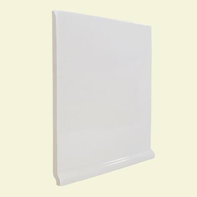 U.S. Ceramic Tile Color Collection Bright White Ice 6 in. x 6 in. Ceramic Stackable Left Cove Base Corner Wall Tile 081-ATCL3610