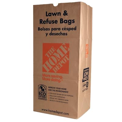 The Home Depot 30 gal. Paper Lawn and Refuse Bags (5-Count)-49022 - The Home Depot