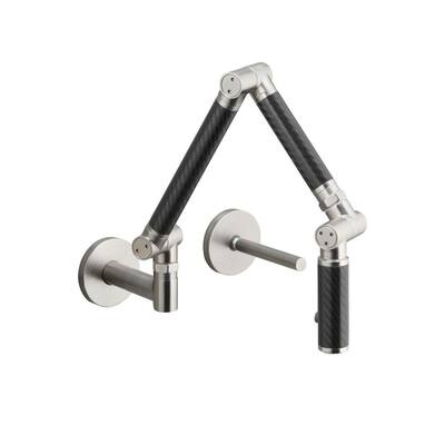 KOHLER Kitchen Faucets. Karbon Wall-Mount Kitchen Faucet with Black Tube in Vibrant Stainless