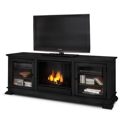 Real Flame Hudson Ventless Gel Fuel Fireplace Black