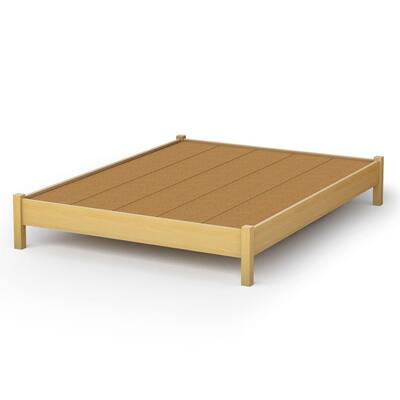 South Shore 3013203 Step One Queen Platform Bed Natural Maple