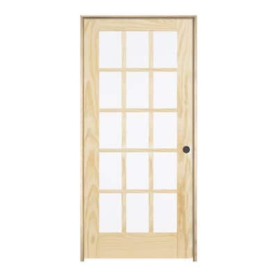  Unfinished Pine Single Prehung Interior Door920515  The Home Depot