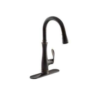 KOHLER Kitchen Faucets. Bellera 1- or 3-Hole Single-Handle Pull-Down Sprayer Kitchen Faucet in Oil-Rubbed Bronze
