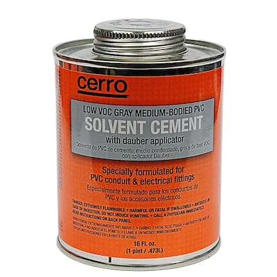 16 oz. Low VOC PVC Medium Cement - Grey-PVGL16 - The Home Depot