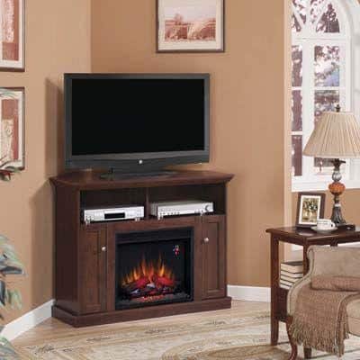 WINDSOR WALL OR CORNER ELECTRIC FIREPLACE MEDIA CABINET IN