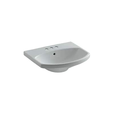 KOHLER Kitchen Faucets. Cimarron 3-5/8 in. Pedestal Sink Basin in Ice Grey