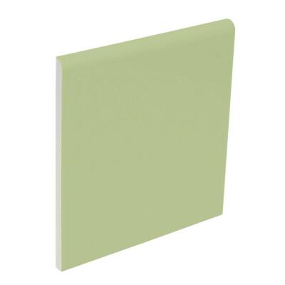 U.S. Ceramic Tile Color Collection Matte Spring Green 4-1/4 in. x 4-1/4 in. Ceramic Surface Bullnose Wall Tile U211-S4449