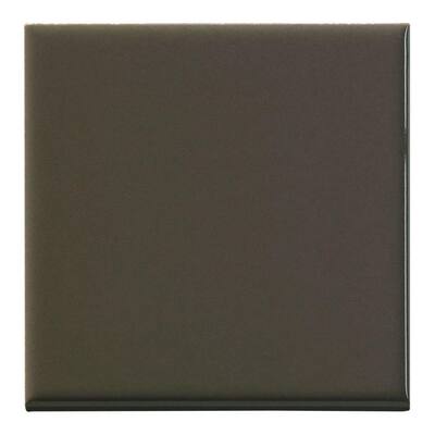 U.S. Ceramic Tile Color Collection 4-1/4 in. x 4-1/4 in. Bright Cocoa Ceramic Bullnose Trim Tile U796-S4449-1