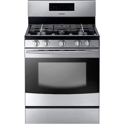 Samsung 30 in 5.8 cu. ft. Electric Range with Self-Cleaning Oven in Stainless Steel NX58F5300SS