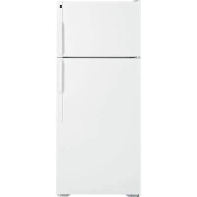 Hotpoint 28 in. W 18.1 cu. ft. Top Freezer Refrigerator in White HTS18BBEWW