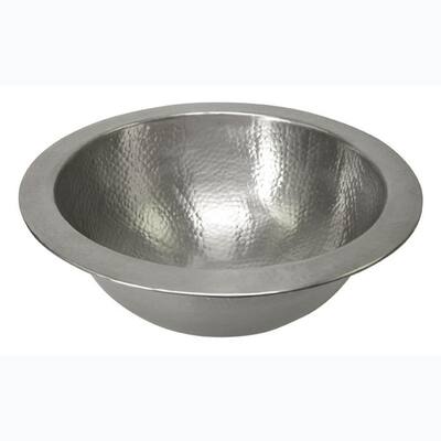 Barclay Products Self-Rimming Round Bathroom Sink in Hammered Pewter 6733-PE