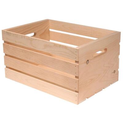 18 in x 12.5 in. x 9.5 in. Wood Crate 94565