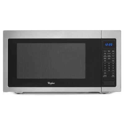 Whirlpool 2.2 cu. ft. Countertop Microwave in Stainless Steel, Built-In Capable with Sensor Cooking WMC50522AS