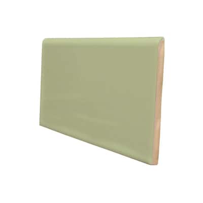 U.S. Ceramic Tile Matte Spring Green 3 in. x 6 in. Ceramic 6 in. Surface Bullnose Wall Tile U211-S4369