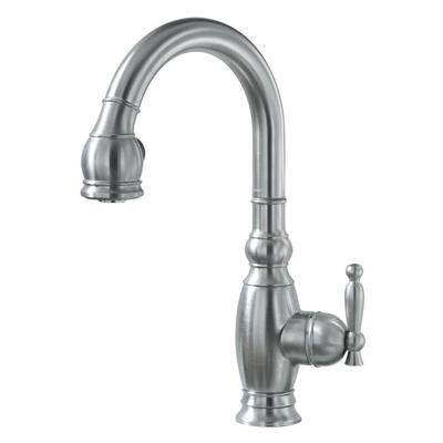 KOHLER Kitchen Faucets. Vinnata Single-Handle Pull-Down Sprayer Secondary Bar Kitchen Faucet in Vibrant Stainless Steel