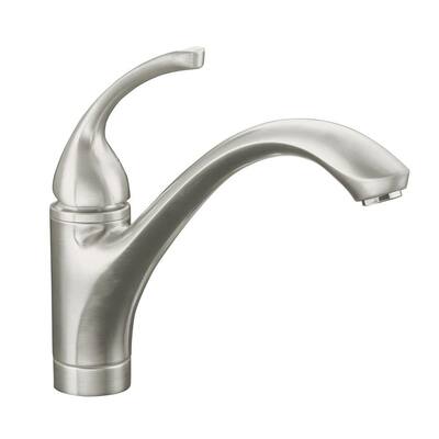 KOHLER Kitchen Faucets. Forte Single-Hold 1-Handle Low-Arc Kitchen Faucet in Vibrant Stainless Steel