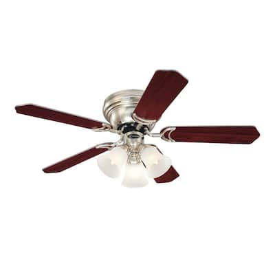 ... Trio 42 in. Brushed Nickel Ceiling Fan-7861500 - The Home Depot