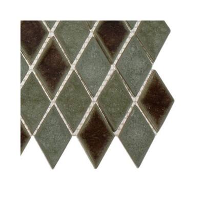 Splashback Glass Tile Roman Selection Basilica Diamond Glass Floor and Wall Tile - 6 in. x 6 in. Tile Sample R2C1 STONE TILE