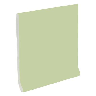 U.S. Ceramic Tile Color Colelction Matte Spring Green 4-1/4 in. x 4-1/4 in. Ceramic Stackable Cove Base Wall Tile U211-AT3401