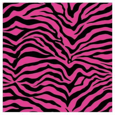 RoomMates Pink Zebra Foam Tile