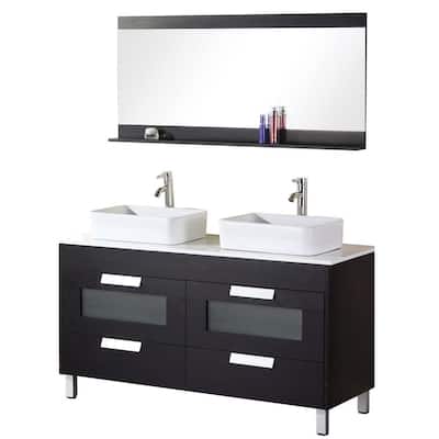 Design Element DEC019 Francesca Double Sink Vanity Set