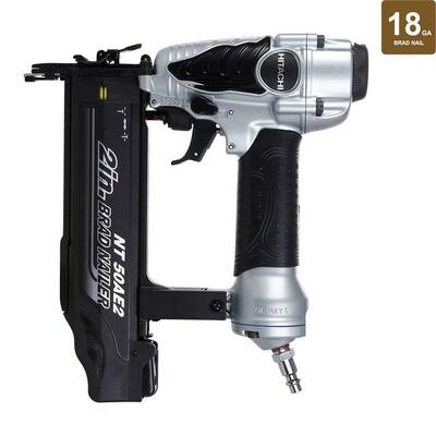 Hitachi 2 in. 18-Gauge Finish Brad Nailer with Safety Glasses, Air Fitting, Hex Bar Wrenches and Carrying Case NT50AE2
