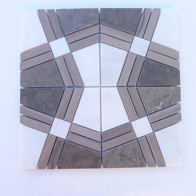 Splashback Glass Tile Prism Tormento 12 in. x 12 in. Marble Floor and Wall Tile PRISM TORMENTO MARBLE TILE