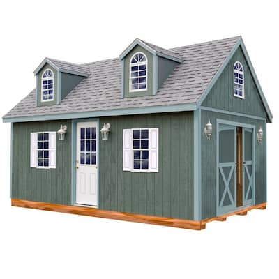  12 ft. x 16 ft. Wood Storage Shed Kit with Floor including 4 x 4