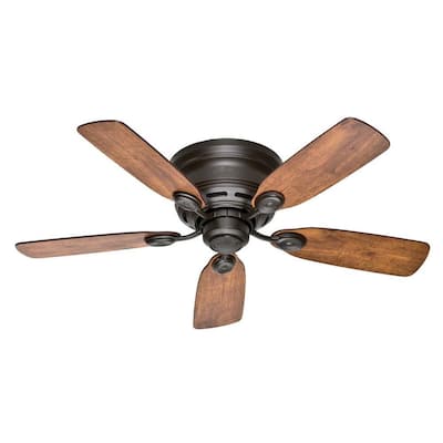 Hunter Low Profile IV 42 in. New Bronze Ceiling Fan-51061 - The Home ...