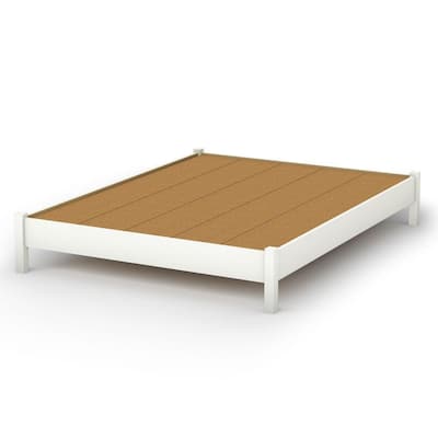 White Platform  on Bedtime Story Pure White Queen Size Platform Bed 3050203 At The Home