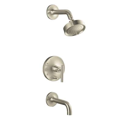 KOHLER Kitchen Faucets. Purist 1-Handle Tub and Shower Kitchen Faucet Trim Only in Vibrant Brushed Nickel