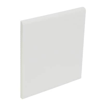 U.S. Ceramic Tile Color Collection Bright Tender Gray 4-1/4 in. x 4-1/4 in. Ceramic Surface Bullnose Wall Tile U761-S4449