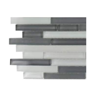 Splashback Glass Tile 6 in. x 6 in. Sample Size Temple Midnight Glass Tile Sample R3A11
