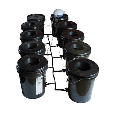 Viagrow Hydroponic Black Bucket Deep Water System (8-Pack)