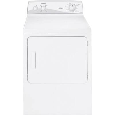 Hotpoint 6.8 cu. ft. Electric Dryer in White HTDP120EDWW