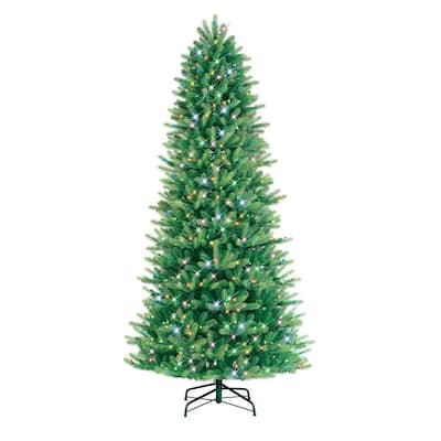 ... Cut Black Hills Fir Artificial Christmas Tree with Multi-Color Lights