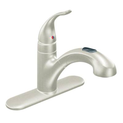 MOEN Kitchen Faucets. Integra Single-Handle Pull-Out Sprayer Kitchen Faucet in Classic Stainless