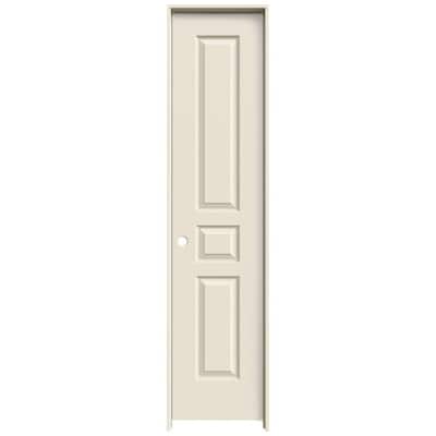 JELD-WEN Textured 3-Panel Primed Molded Single Prehung Interior Door 
