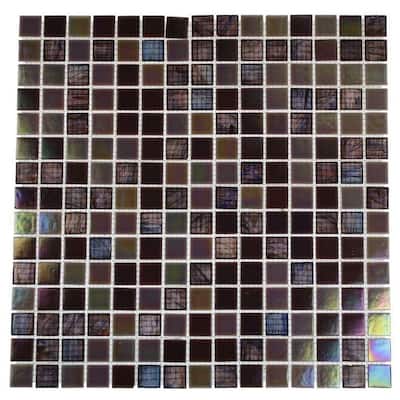 Splashback Glass Tile 12 in. x 12 in. Rainbow Fish Glass Tile