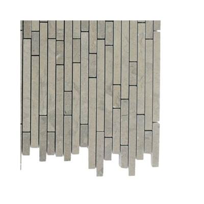 Splashback Glass Tile Windsor Random Lagos Grey Marble Floor and Wall Tile - 6 in. x 6 in. Tile Sample L5C11 STONE TILES