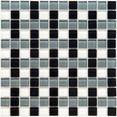 SomerTile Ambit 11-3/4 x 11-3/4 Basket Monochrome Glass Mosaic Wall Tile