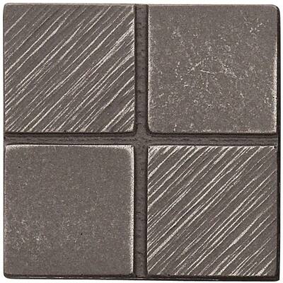 Weybridge 2 in. x 2 in. Cast Metal Mosaic Dot Brushed Nickel Tile (10 pieces / case) TILE472024001HD