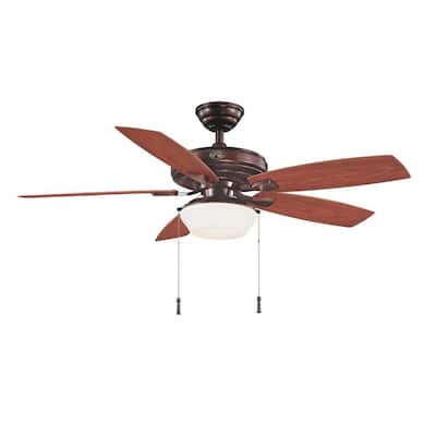 Hampton Bay Gazebo II 52 in. Indoor/Outdoor Weathered Bronze Ceiling Fan YG188-WB